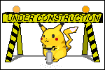 gif of a pikachu with a jackhammer that says 'under construction'